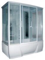 Душевой бокс Triton Альфа (стекло с мат. вставками) 1500х850х2150